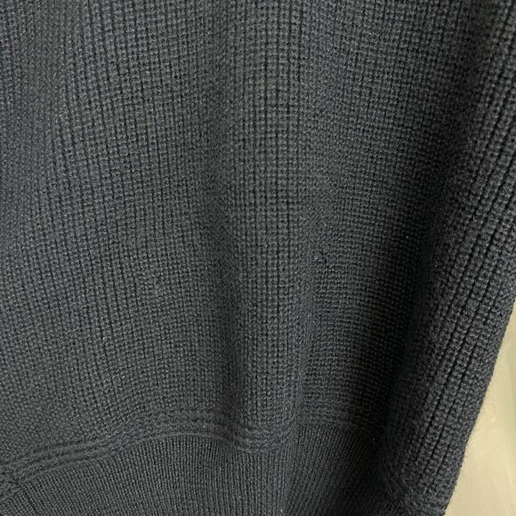 vintage calvin klein 100% wool knit hooded sweater Md navy base layer - Picture 3 of 9